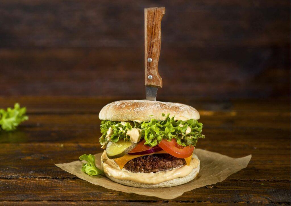 Recipe burger with hamburger sauce